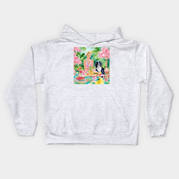 The garden party Kids Hoodie by SophieClimaArt